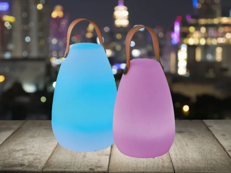 2er SET Outdoor Akku Tischlampen mit RGB & Fernbedienung in 2 Größen