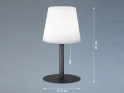 2er SET Outdoor Akku Tischlampen ohne Kabel mit RGB Farbwechsel H: 29cm