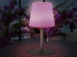 2er SET Outdoor Akku Tischlampen ohne Kabel mit RGB Farbwechsel H: 29cm