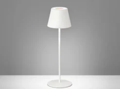2er SET Outdoor Akku Tischlampen Weiß ohne Kabel mit RGB, Höhe 38cm