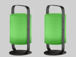 2er SET Outdoor Akku Tischlampen mit Fernbedienung & RGB, Höhe 25cm