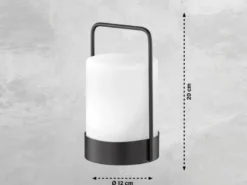 2er SET Outdoor Solar Tischlampen mit Fernbedienung, Höhe 20cm