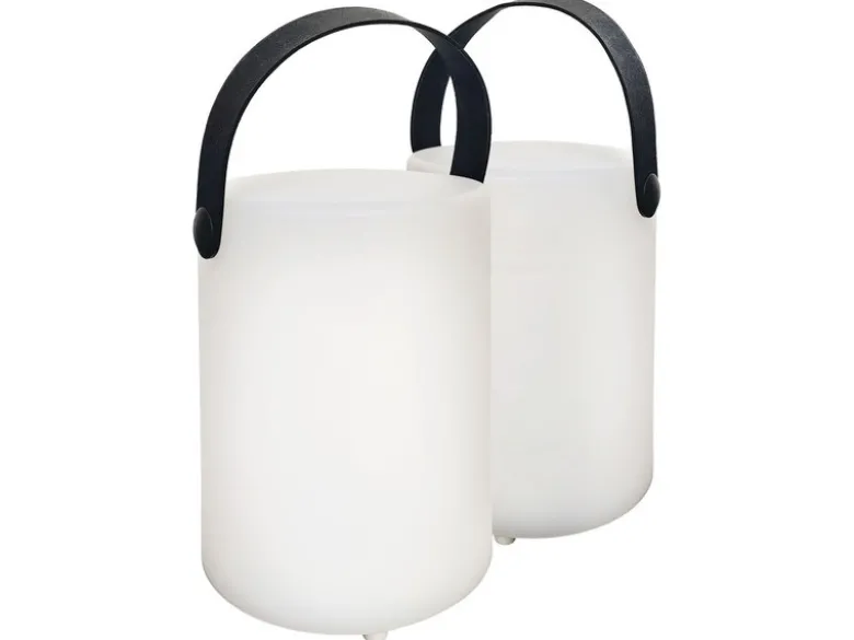 2er SET Outdoor Tischlampen CIRO mit Fernbedienung & RGB, Höhe 15cm