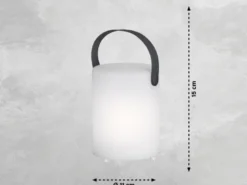 2er SET Outdoor Tischlampen CIRO mit Fernbedienung & RGB, Höhe 15cm