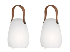 2er SET Outdoor Tischlampen 16cm ohne Kabel mit Fernbedienung & RGB Farbwechsel