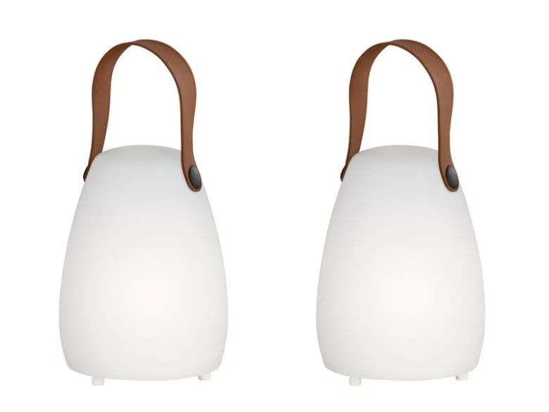 2er SET Outdoor Tischlampen 16cm ohne Kabel mit Fernbedienung & RGB Farbwechsel