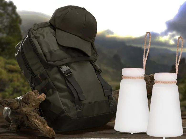 2er SET Outdoor Tischlampen mit Fernbedienung dimmbar & RGB, Höhe 20cm