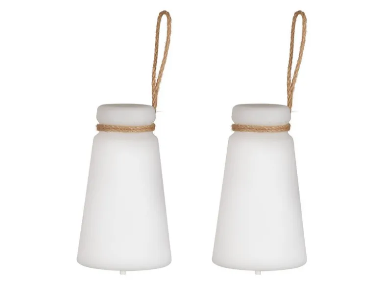 2er SET Outdoor Tischlampen mit Fernbedienung dimmbar & RGB, Höhe 20cm