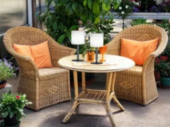 2er SET RGB Tischlampen mit Fernbedienung, per Solar & USB aufladbar, Höhe 30cm