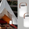 2er SET RGB Tischleuchten 20cm mit Fernbedienung, per USB & Solar aufladbar