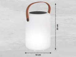 2er SET RGB Tischleuchten 20cm mit Fernbedienung, per USB & Solar aufladbar