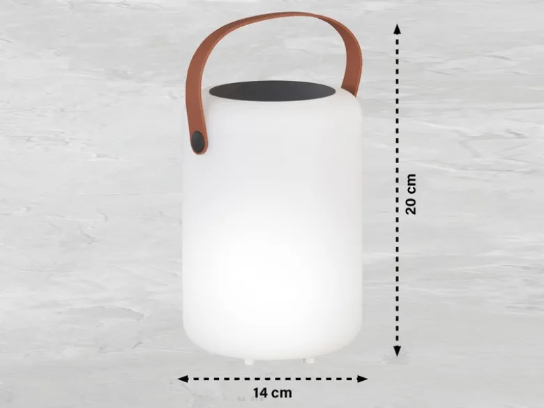 2er SET RGB Tischleuchten 20cm mit Fernbedienung, per USB & Solar aufladbar