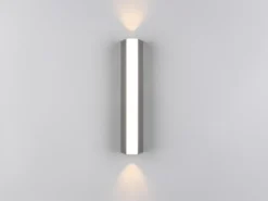 2er Set Schmale LED Außenwandleuchten Up and Down IP65, Höhe 30cm