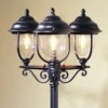 2er-Set schwarze Gartenlaterne PARMA aus Aluminium, E27, IP43, H.: 218 cm