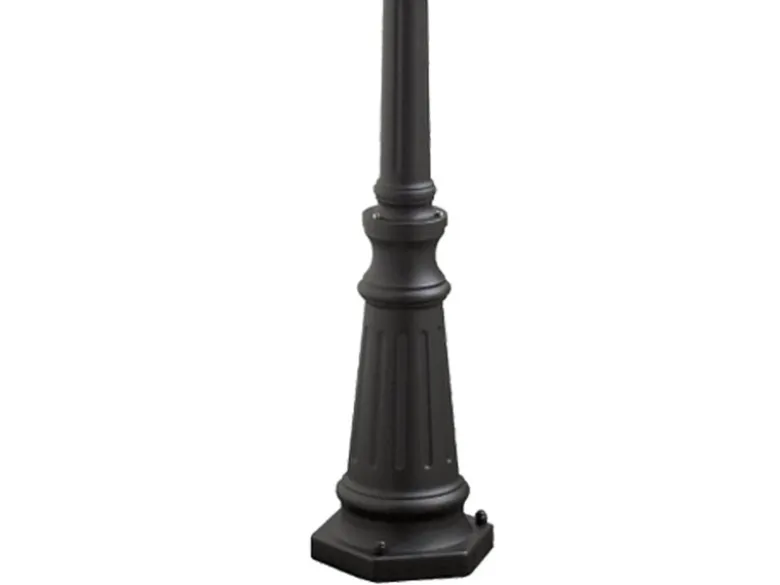 2er-Set schwarze Gartenlaterne PARMA aus Aluminium, E27, IP43, H.: 218 cm