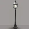 2er-Set schwarze Wegeleuchten PARMA, Edelstahl Lampendach, E27, IP43