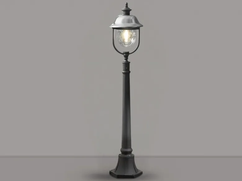 2er-Set schwarze Wegeleuchten PARMA, Edelstahl Lampendach, E27, IP43