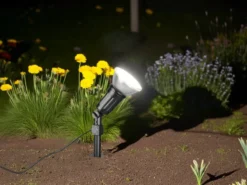 2er Set Schwenkbare Gartenstrahler mit Erdspieß & 2 Meter Anschlusskabel, H:51cm