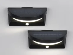 2er SET Solar Außenwandleuchten auch per USB aufladbar mit Bewegungsmelder