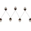2er Set Solarbetriebene LED Outdoor Lichterkette in Rostoptik, Länge 4,3 Meter