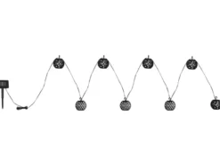 2er Set Solarbetriebene LED Outdoor Lichterketten mit 8 Kugeln, Länge 4,1 Meter
