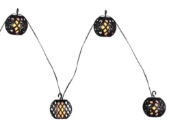 2er Set Solarbetriebene LED Outdoor Lichterketten mit 8 Kugeln, Länge 4,1 Meter