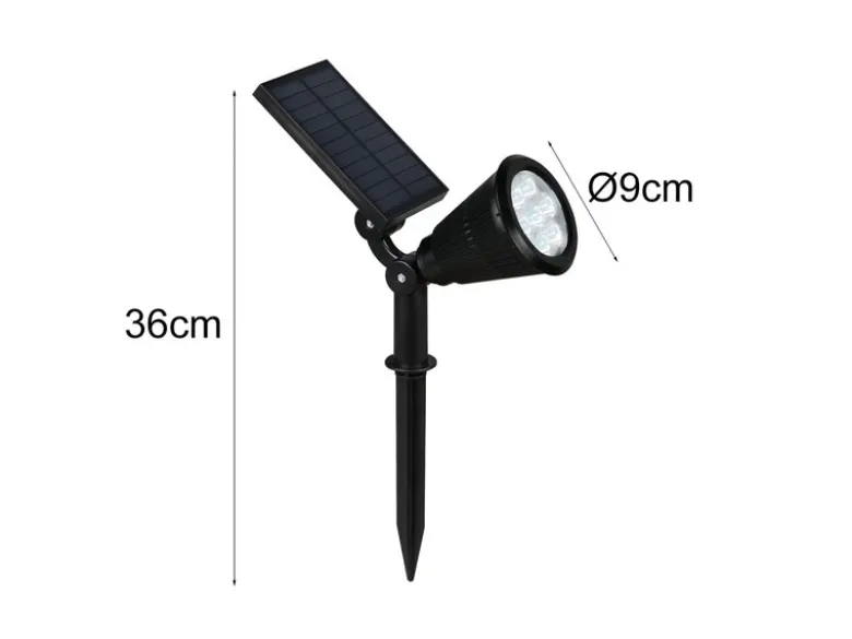 2er Set Solar Deko Gartenstrahler schwenkbbar mit RGB Farbwechsel