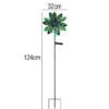 2er Set Solar Gartenstecker Windspiel mit Erdspieß Metall Bunt, Höhe 124cm