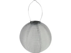 2er Set Solarlaterne Gartenlampion LED weiß, Ø 25cm, Ein/Ausschalter, Wetterfest