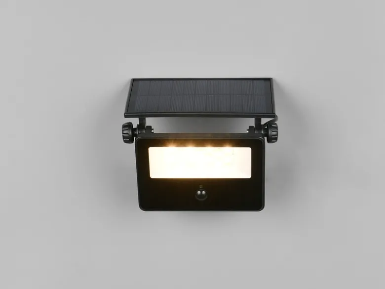 2er SET Solarstrahler außen mit Bewegungsmelder, Breite 14cm