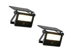 2er SET Solarstrahler außen mit Bewegungsmelder, Breite 14cm
