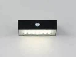 2er-Set Solar Wandleuchte außen mit Bewegungsmelder für Balkon wetterfest B 14cm