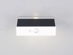2er-Set Solar Wandleuchte außen mit Bewegungsmelder für Balkon wetterfest B 14cm