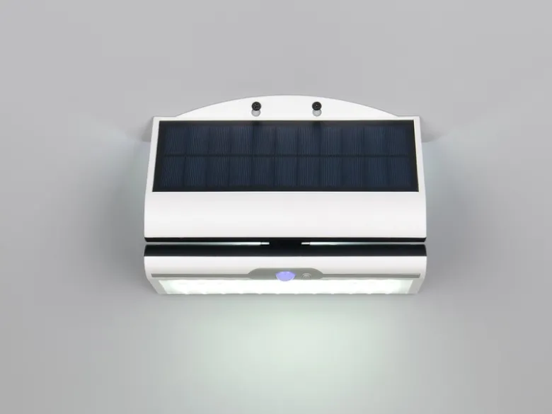 2er SET Solar Wandleuchte mit Bewegungsmelder & dezentem Dauerlicht