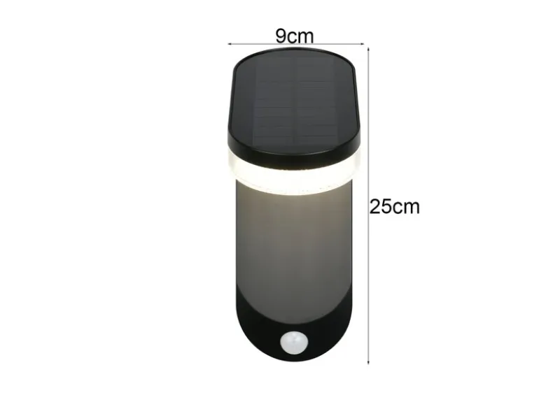 2er SET Solar Wandleuchte mit Bewegungsmelder & dezentem Dauerlicht
