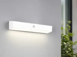 2er SET Solar Wandleuchten auch per USB aufladbar mit Bewegungsmelder, B: 30cm