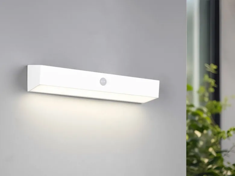2er SET Solar Wandleuchten auch per USB aufladbar mit Bewegungsmelder, B: 30cm