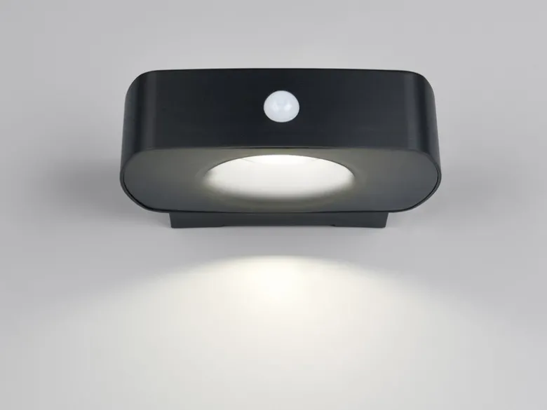 2er SET Solar Wandleuchten auch per USB aufladbar mit Bewegungsmelder, B: 21cm