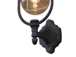 2er-Set stehende Wandleuchten PARMA, Edelstahl Lampendach, E27, IP43