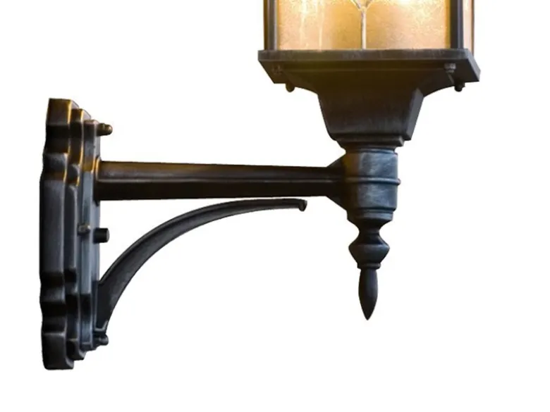 2er-Set stehende Wandleuchten MILANO, E27, Bleikristalloptik, IP43