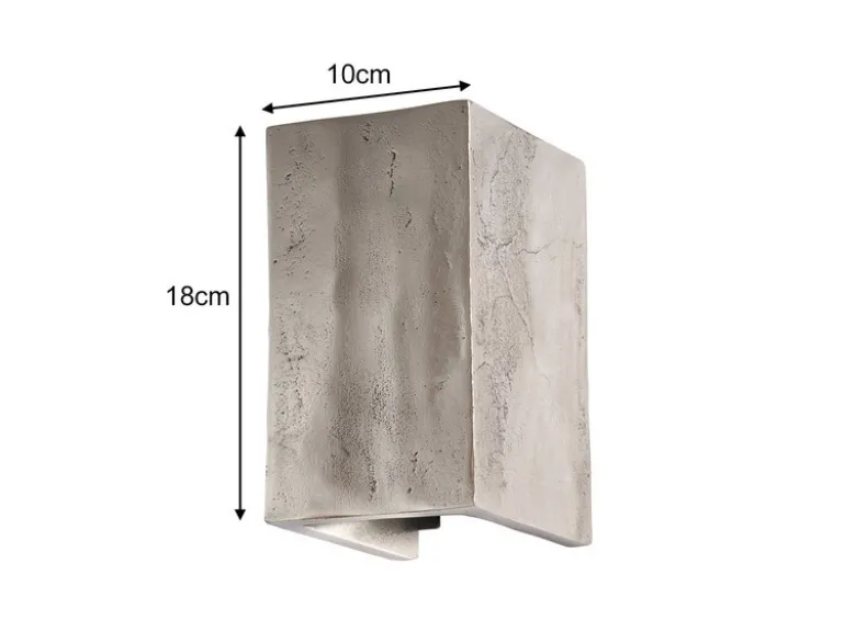 2er SET stilvolle LED Wandleuchten Up Down, Silber Antik, Breite 10cm