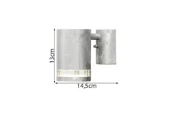 2er-Set Wandleuchte MODENA galvanisierter Stahl, GU10, Höhe 13cm, IP44