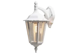 2er-Set Wandleuchten FIRENZE, sechsstrebig, E27, Aluminium weiß