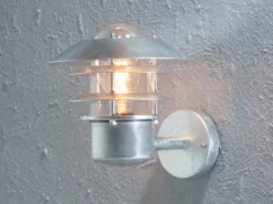 2er-Set Wandleuchten MODENA galvanisierter Stahl, E27, Höhe 24 cm, IP44