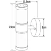 2er-Set Wandleuchten MODENA Up-/Down-Light, GU9, Höhe 23 cm, IP44, opales Glas