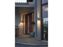 2er-Set Wandleuchten SQUARE grau, Up-/Down-Light, GU9, Höhe 9 cm, IP44