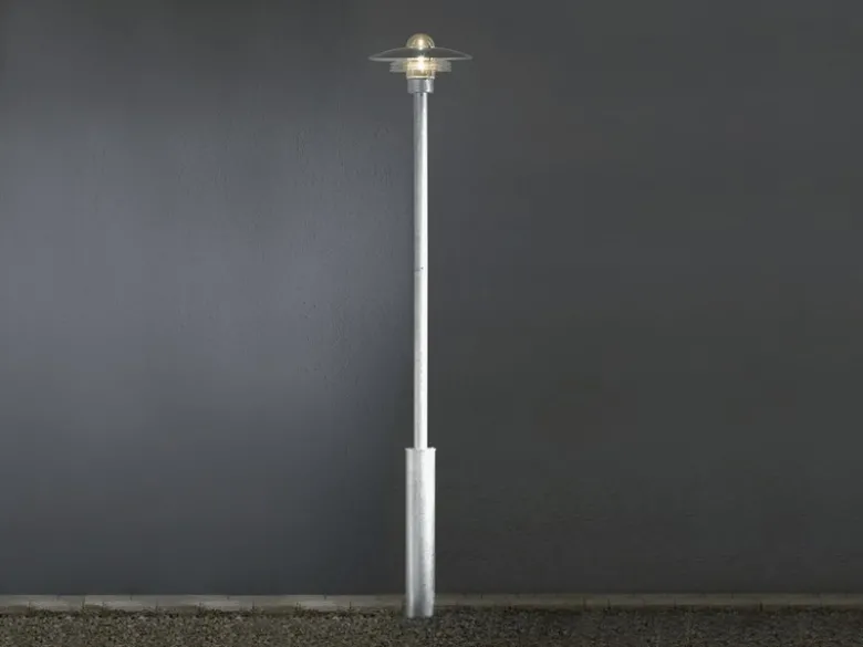 2er Set Wegeleuchten Gartenlaterne MODENA galv. Stahl, E27, Höhe 225 cm, IP44
