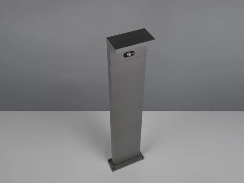 2er SET Wegeleuchten mit Solar und Strom, Hybrid mit Bewegungsmelder Höhe 100cm