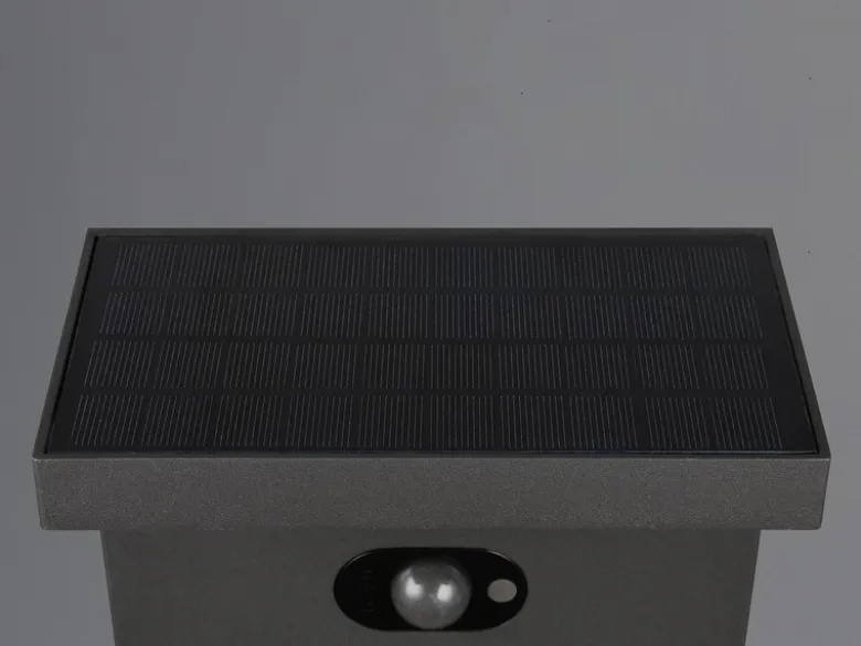 2er SET Wegeleuchten mit Solar und Strom, Hybrid mit Bewegungsmelder Höhe 100cm