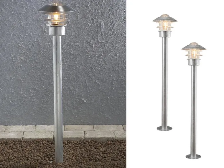2er Set Wegeleuchten MODENA 98cm hoch, Beleuchtung Garten / Terrasse